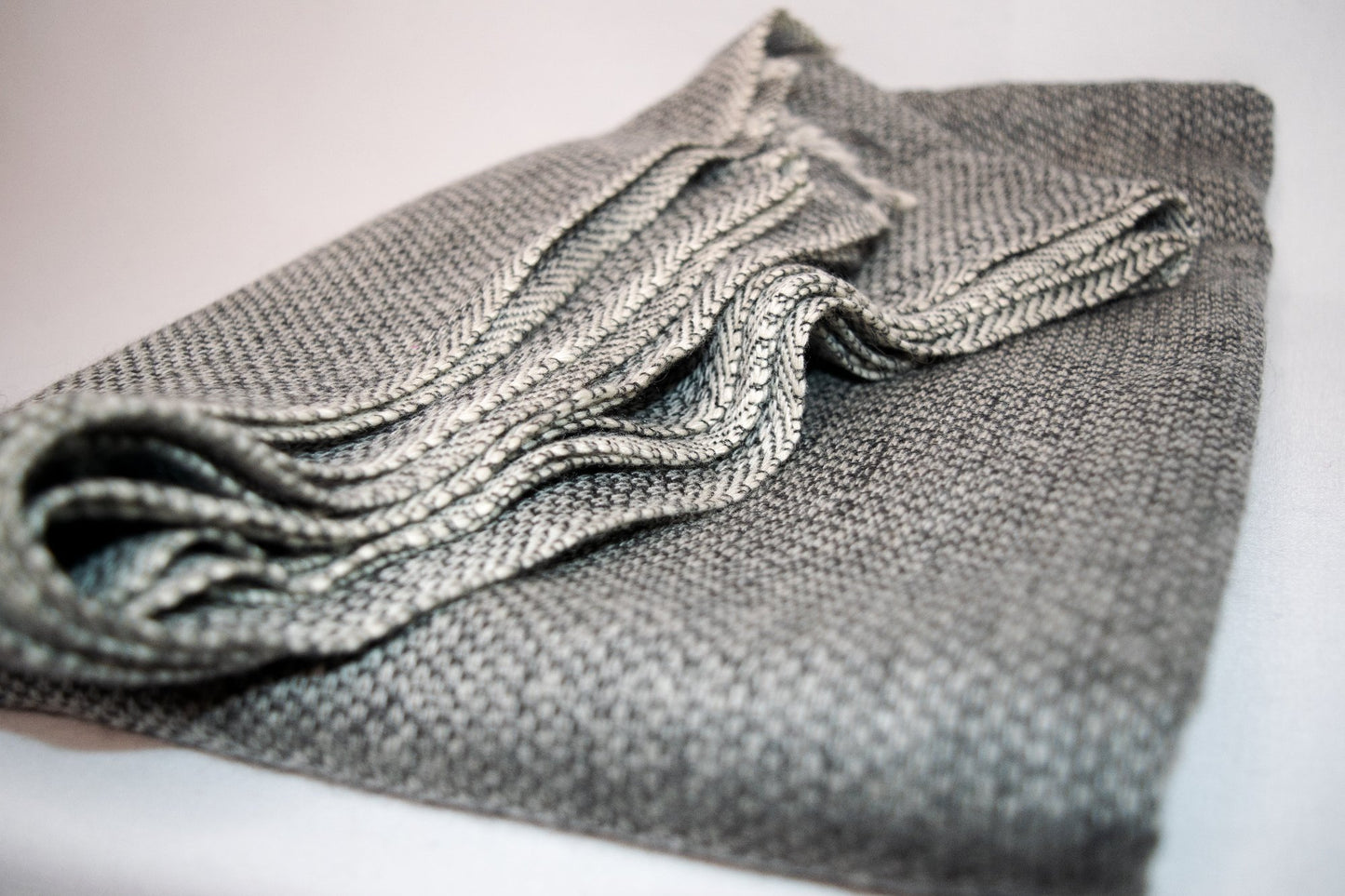 Buy Grey & Cream Cashmere Scarf
