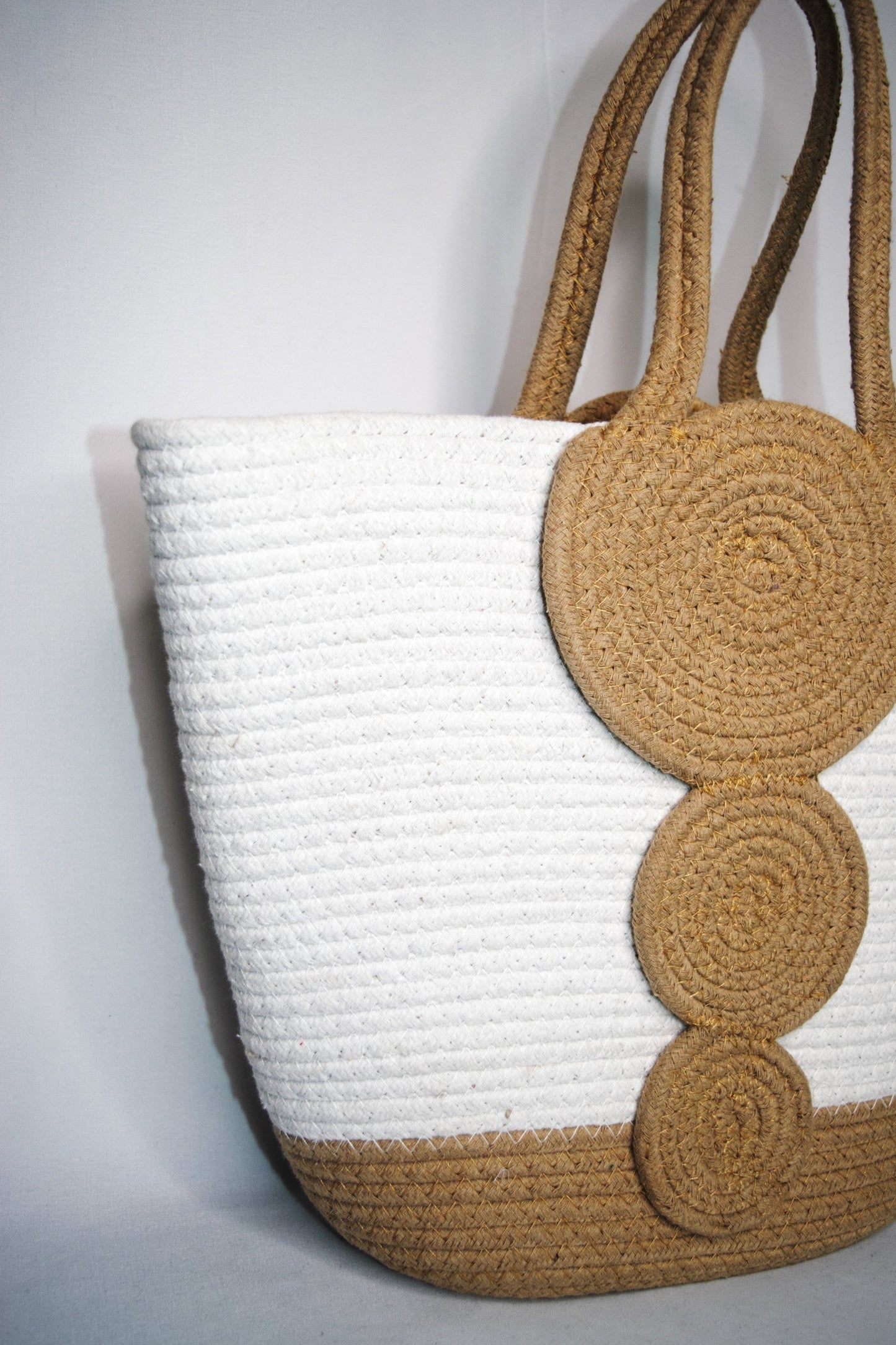 Cheap White Cotton Rope Tote Bag
