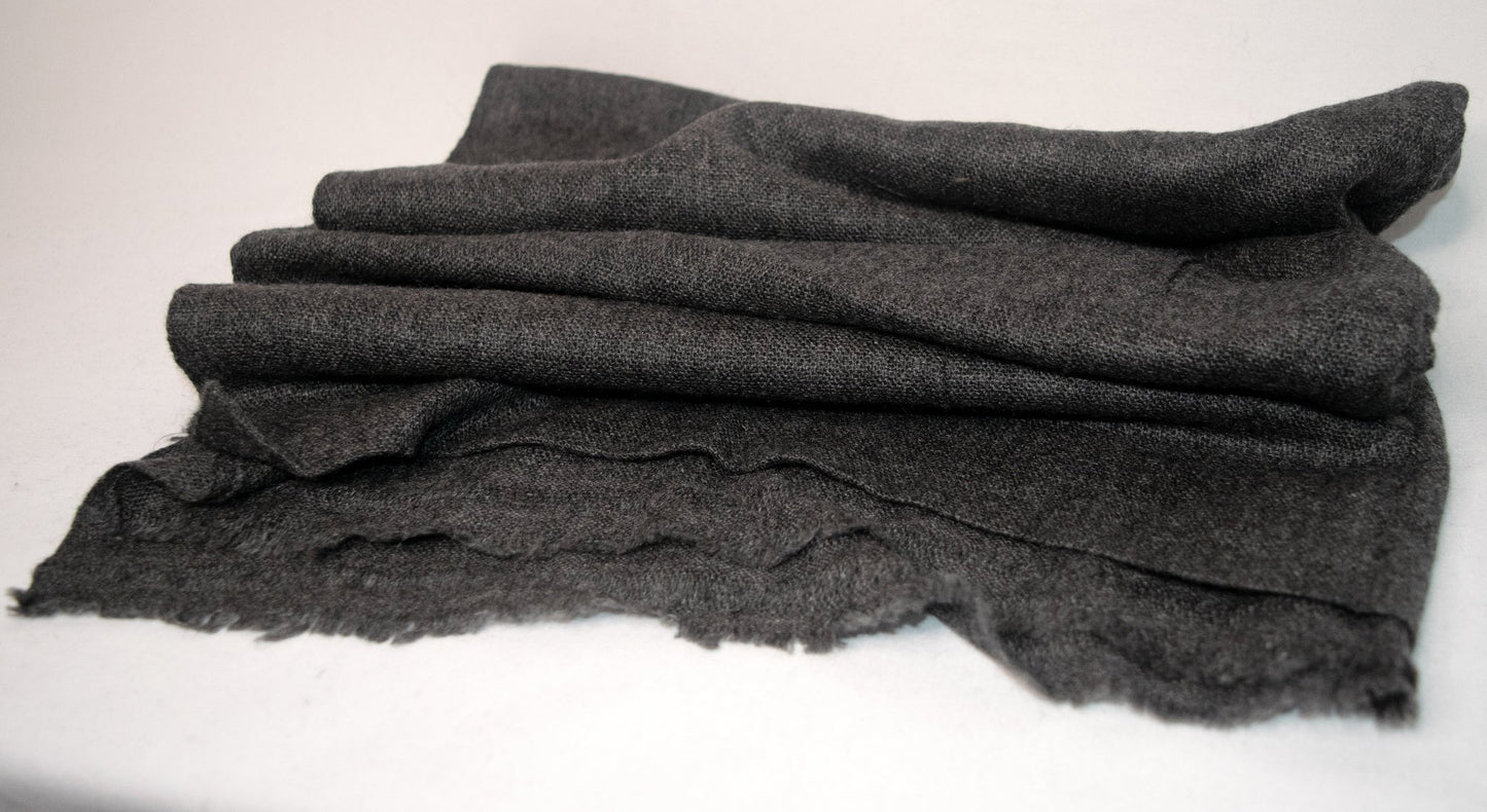 Soft and luxurious Charcoal Pashmina Woollen Scarf for cozy comfort