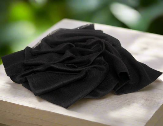 black cashmere pashmina wrap