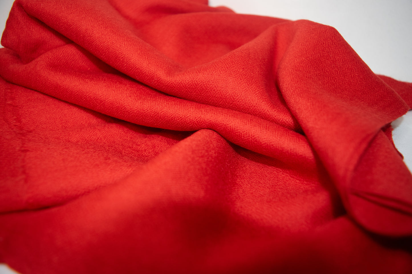 red pashmina scarf with diamond weave pattern