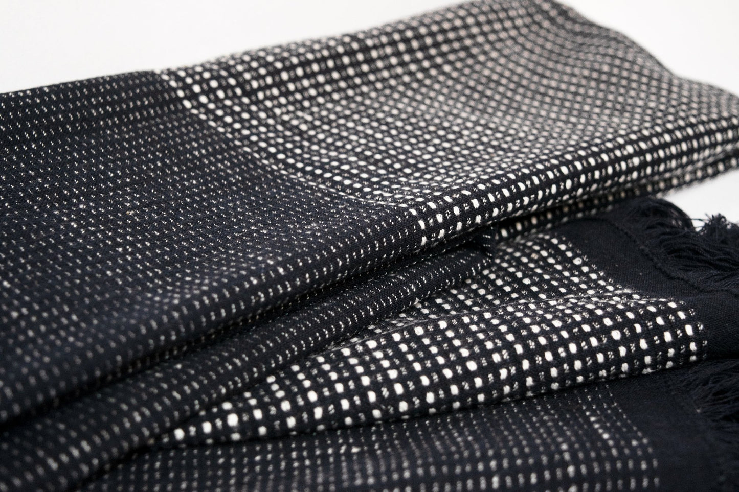 black and white dotted cotton scarf for women and men